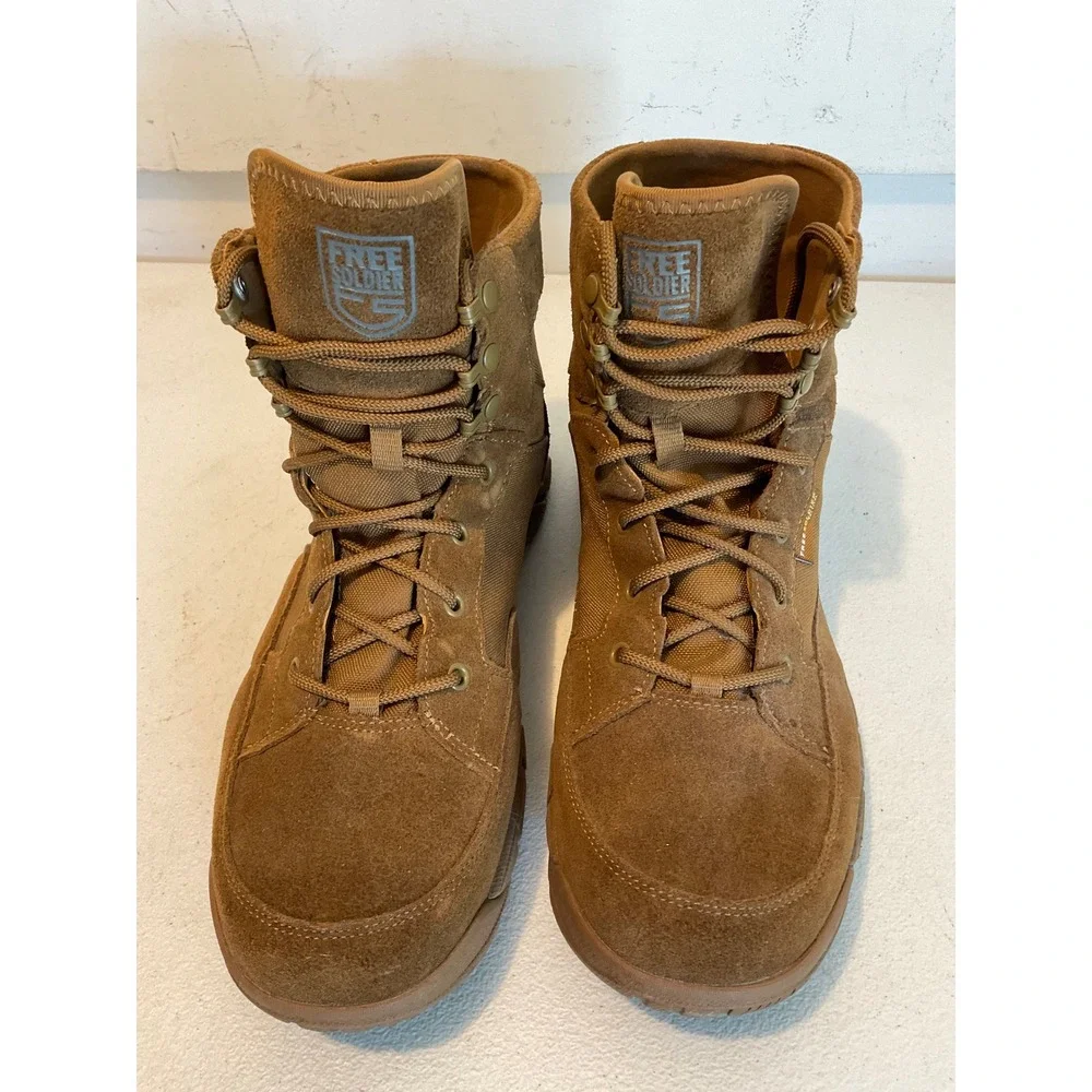 Free Soldier Tactical Boots Mens 11.5 Coyote Brown Suede Nylon Combat ACC0006